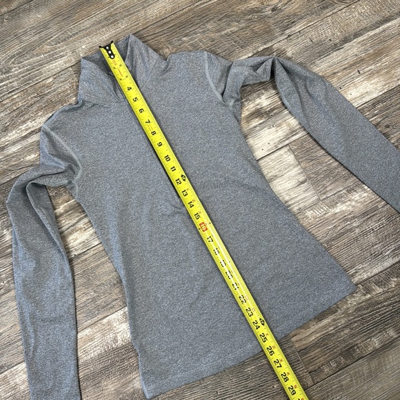 Nike Pro Dri-fit Hyperwarm 1/2 Zip Pullover Top Gray Long Sleeve Thumb, XSmall - Picture 15 of 15